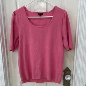 Talbots Short Sleeve Pink Top